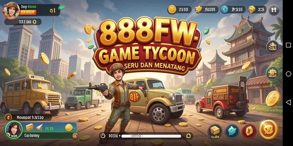 Tampilan seru gameplay 888FW yang menawarkan pengalaman Tycoon menarik.