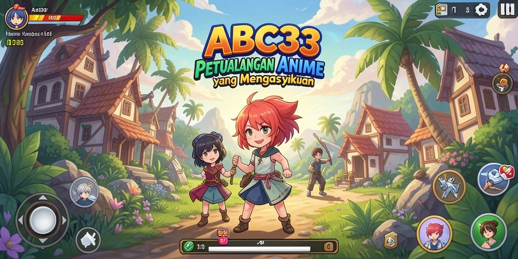 Tampilan menarik dari gameplay ABC33 yang penuh aksi dan karakter anime.