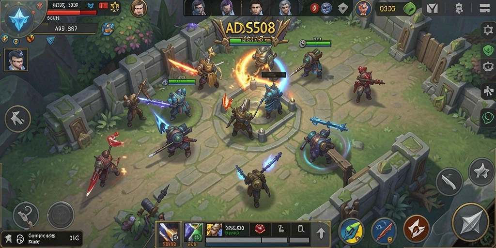Gameplay mendebarkan dalam strategi perang kerajaan.
