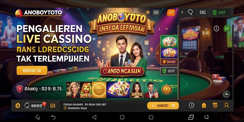 Tampilan gameplay Live Casino yang mendebarkan di ANOBOYTOTO.