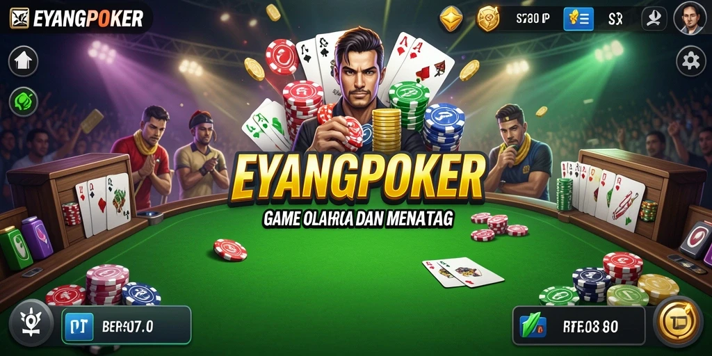 Screenshot game EYANGPOKER menampilkan suasana kompetitif dalam permainan poker.