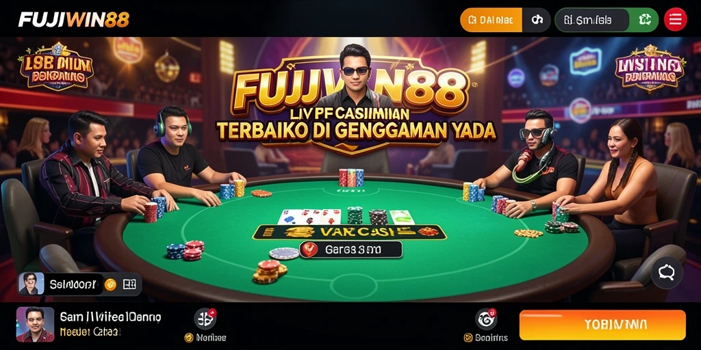 Tampilan menarik dari gameplay Live Casino di FUJIWIN88.