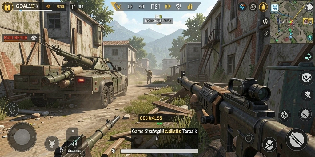 Tampilan gameplay realistik dalam GOAL55 yang menegangkan.