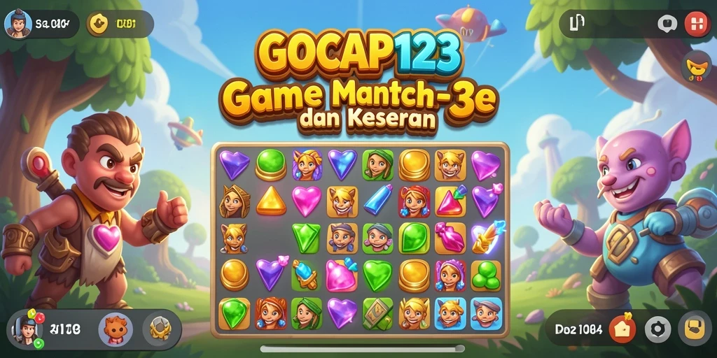 Tangkapan layar menunjukkan gameplay GOCAP123 yang seru dan penuh warna.