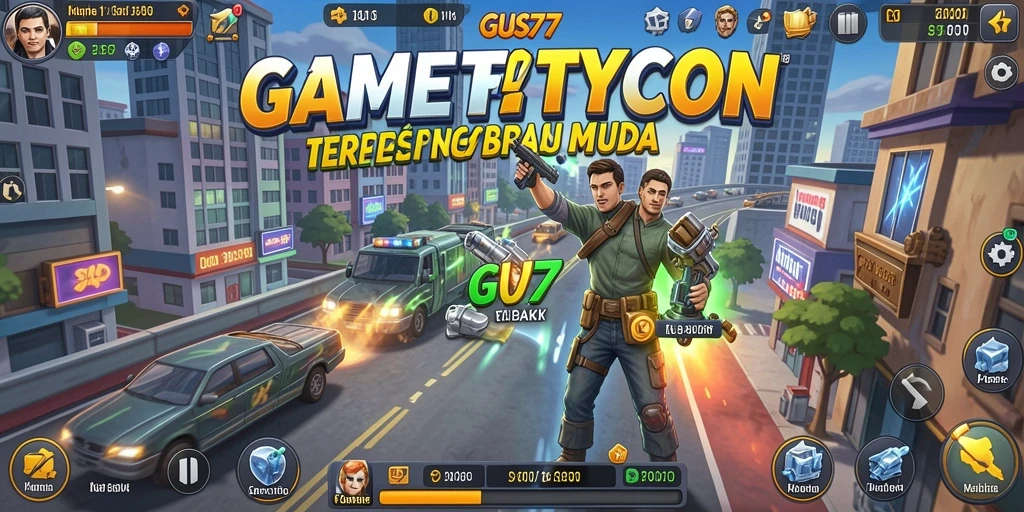 Tangkapan layar GUS77 menampilkan keseruan mengelola bisnis Tycoon.