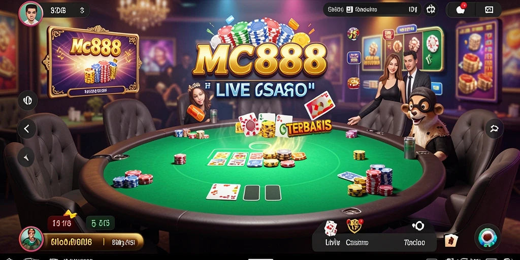 Tampilan gameplay seru dari MC888 dengan dealer langsung.