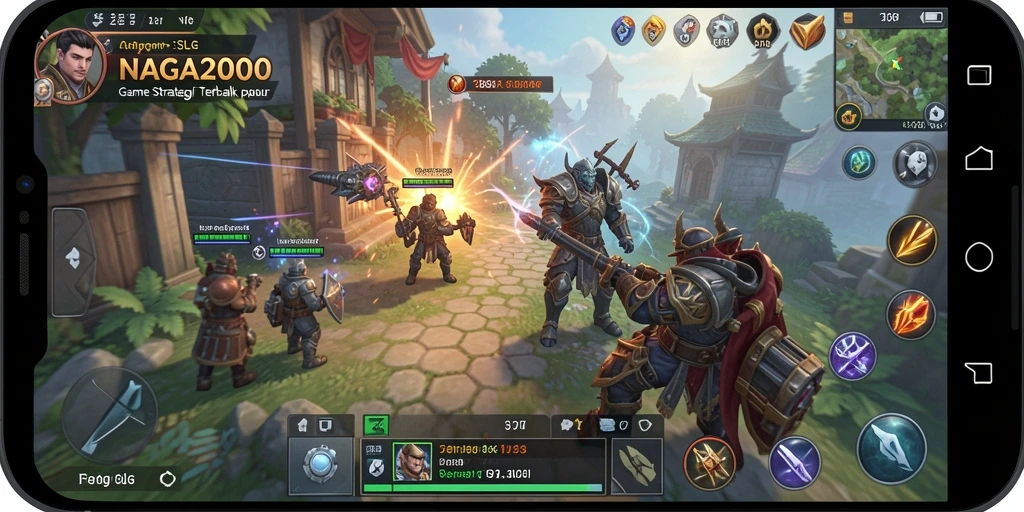 Menampilkan aksi strategis seru dalam gameplay NAGA2000.
