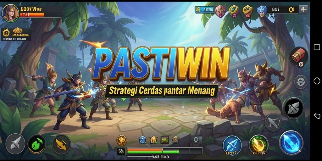 Screenshot utama PASTIWIN menampilkan gameplay strategi yang seru.