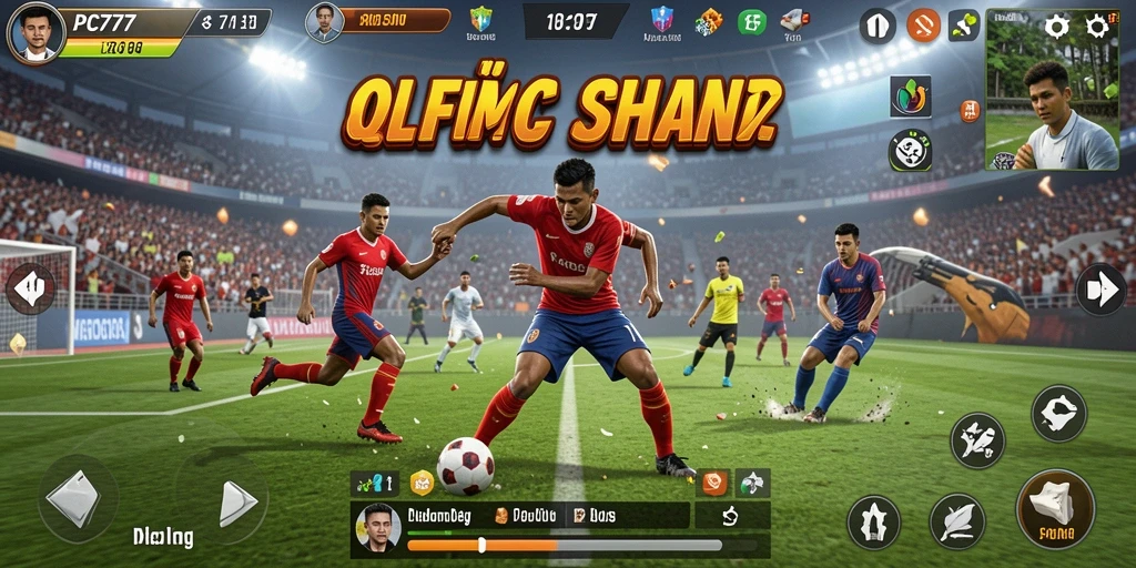 Tampilan gameplay seru dalam PC777 dengan aksi olahraga nyata.