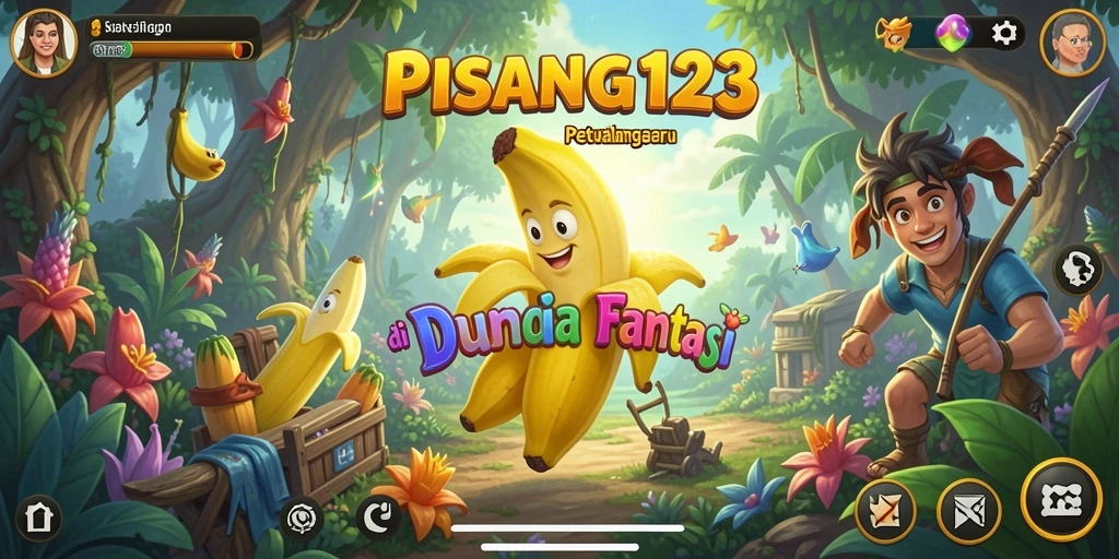 Screenshot utama PISANG123 menampilkan aksi seru dalam game petualangan.