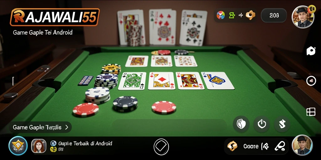Tampilan menarik dari gameplay Gaple RAJAWALI55.