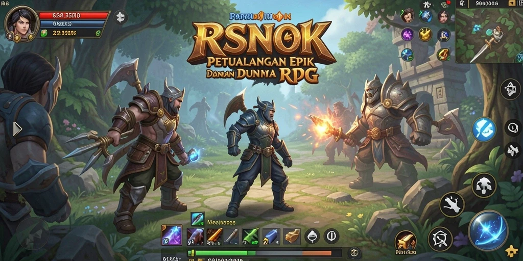 Screenshot RSNOK menampilkan pertarungan seru dalam dunia RPG.