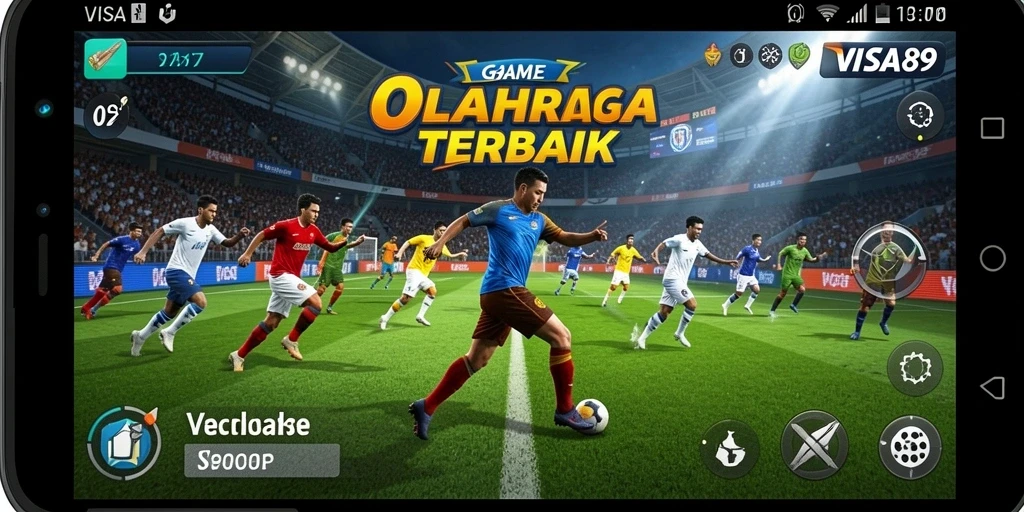 Screenshot gameplay dari VISA89 menampilkan aksi olahraga yang mendebarkan.