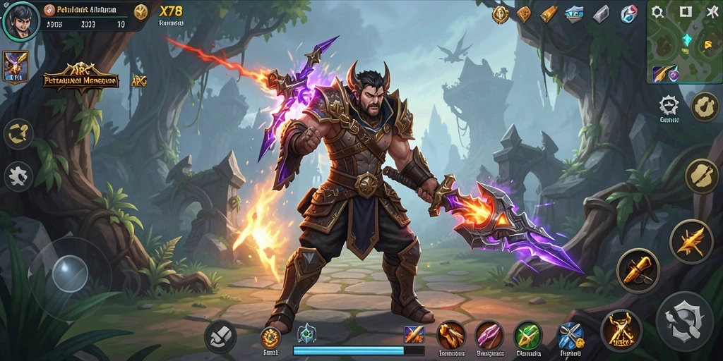 Tampilan seru dalam gameplay ARPG X78 yang penuh aksi.